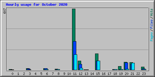 Hourly usage for October 2020