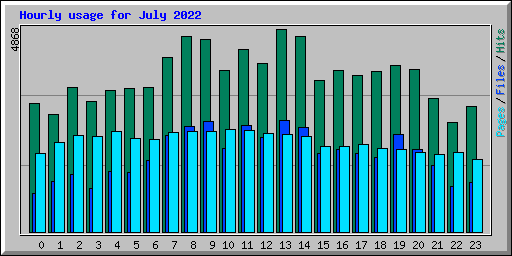 Hourly usage for July 2022