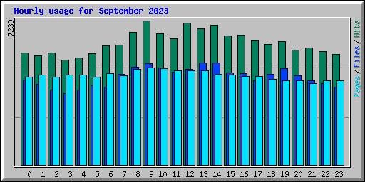 Hourly usage for September 2023