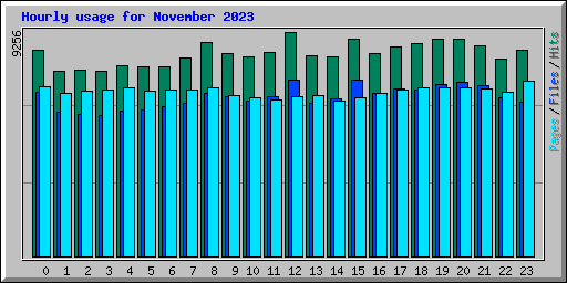 Hourly usage for November 2023
