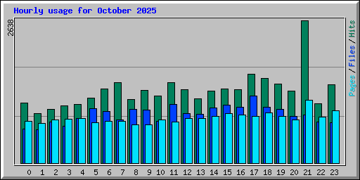 Hourly usage for October 2025