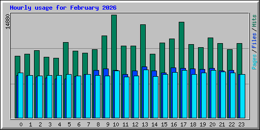 Hourly usage for February 2026