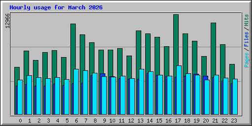 Hourly usage for March 2026